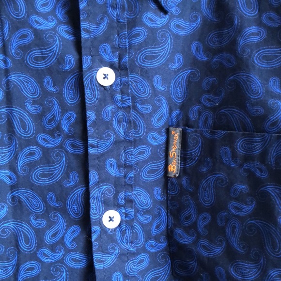 Ben Sherman Blue Short Sleeve Shirt - Picture 4 of 6